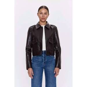 NEW PISTOLA women's bex shrunken jacket in french roast